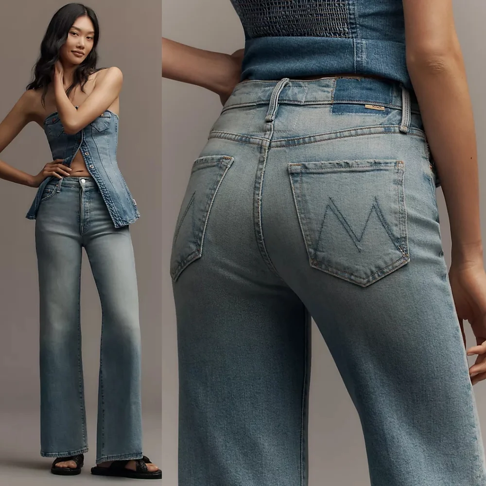 NWT Mother Denim The Tomcat Roller Jean 27 Petite Lil I Confess Jeans Wide Leg - Picture 7 of 16